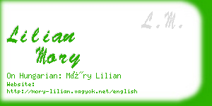 lilian mory business card